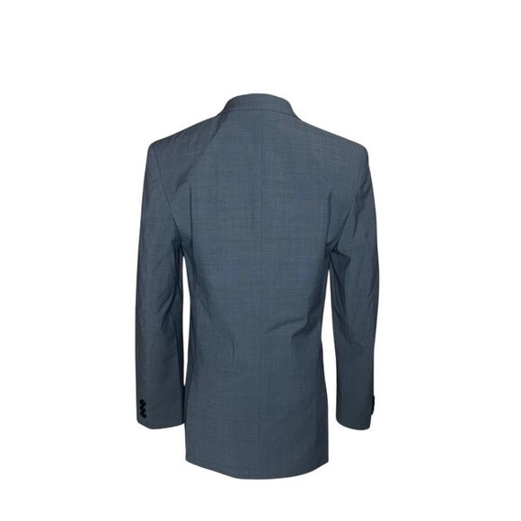 DKNY Gray Long Sleeve Skinny Fit Blazer Jacket Size 16R Wool Blend 2 Buttons - Picture 5 of 13